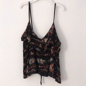 Black Aztec pattern tank top